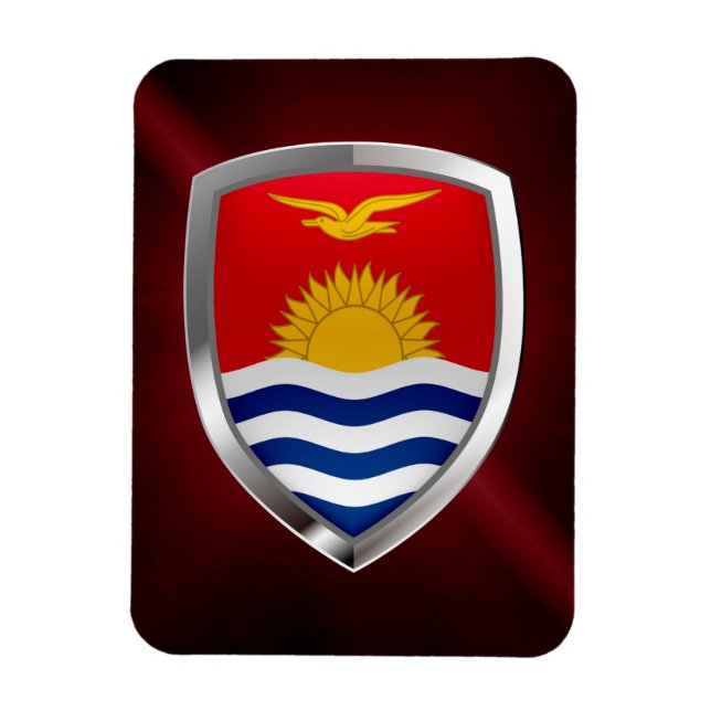 Kiribati Metallic Emblem Magnet (Vertikal)