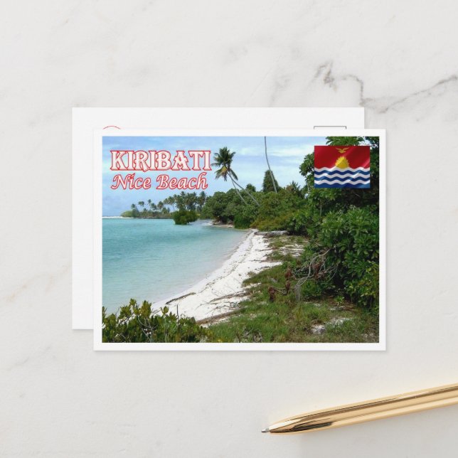 Kiribati - Nice Beach - Postkarte (Vorderseite/Rückseite Beispiel)