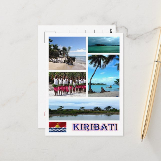 Kiribati - Ozeanien - Mosaik - Postkarte (Vorderseite/Rückseite Beispiel)