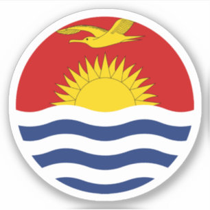 Kiribati Round-Aufkleber Aufkleber
