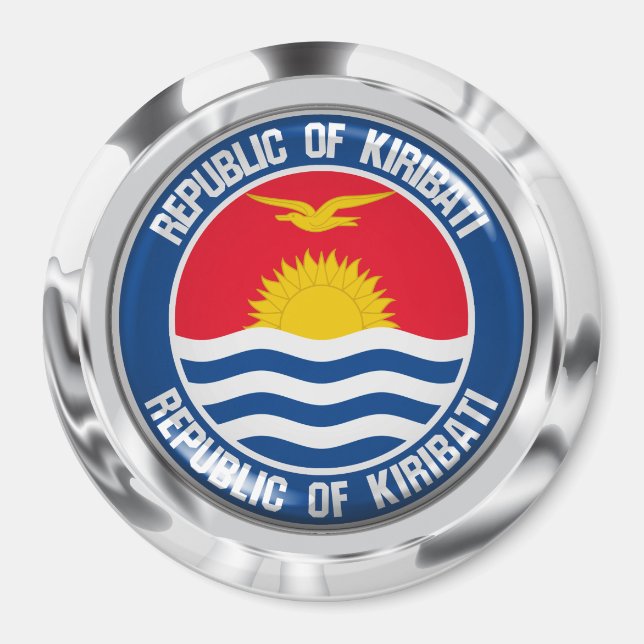 Kiribati Round Emblem Magnet (Vorne)