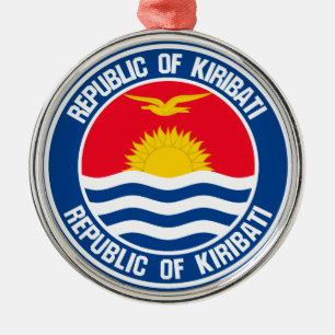 Kiribati Round Emblem Ornament Aus Metall