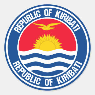 Kiribati-RundEmblem Runder Aufkleber
