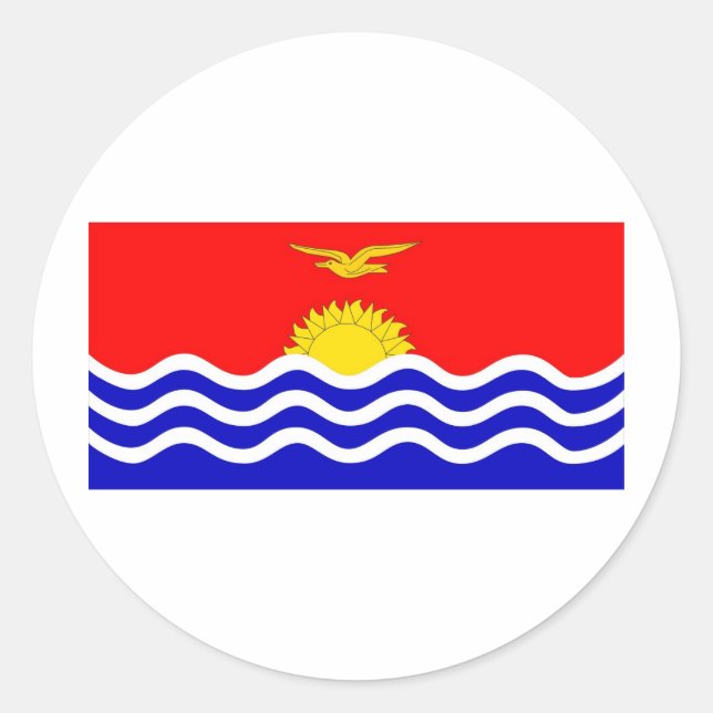 Kiribati Runder Aufkleber (Vorderseite)