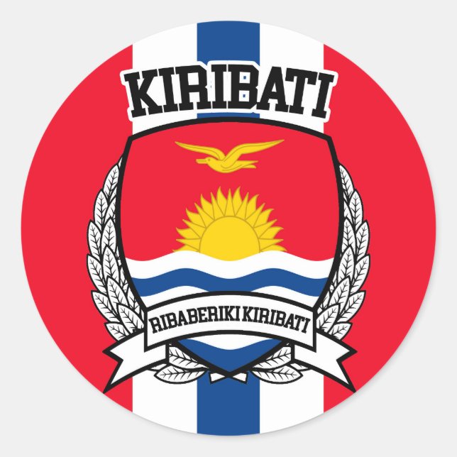 Kiribati Runder Aufkleber (Vorderseite)