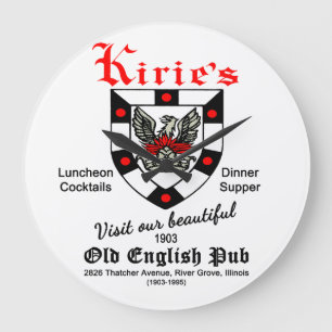 Kirie's Restaurant, River Grove, IL Große Wanduhr