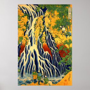 Kirifuri Wasserfall am Berg Kurokami in Shimotsuke Poster
