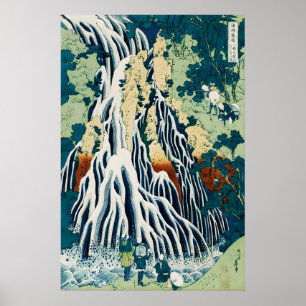 Kirifuri-Wasserfall am Kurokami-Berg Japanisch Poster