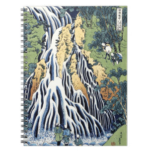 Kirifuri-Wasserfall in der Nähe des Berges Kurokam Notizblock