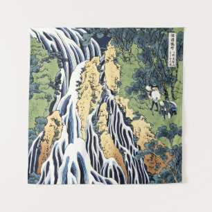 Kirifuri-Wasserfall in der Nähe des Berges Kurokam Wandteppich