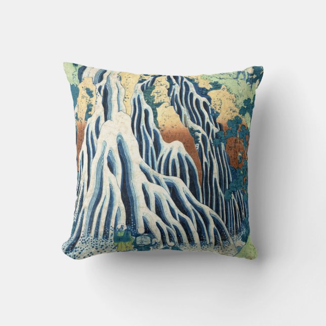 Kirifuri Wasserfall in mt kurokami Hokusai ukiyo-e Kissen (Vorderseite)