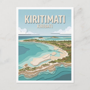 Kiritimati-Lagune London Kiribati Postkarte
