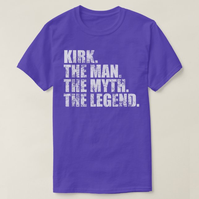 Kirk Kirk Kirk Nachname Kirk Nachname K T-Shirt (Design vorne)