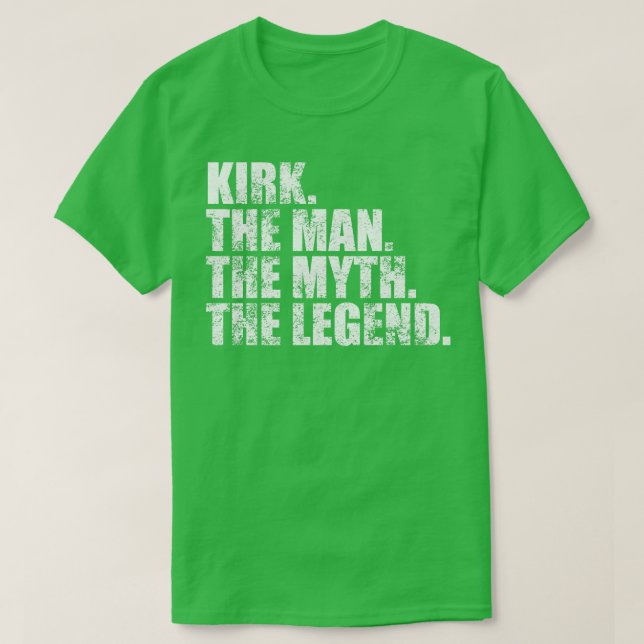 Kirk Kirk Kirk Nachname Kirk Nachname K T-Shirt (Design vorne)
