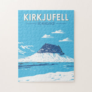 Kirkjufell Island Reisen Vintag Puzzle