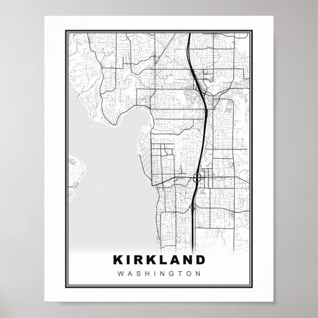 Kirkland Map Poster (Vorne)