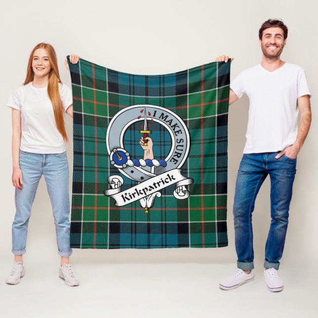 Kirkpatrick Clan Abzeichen Tartan Kariert Fleecedecke (Beispiel)