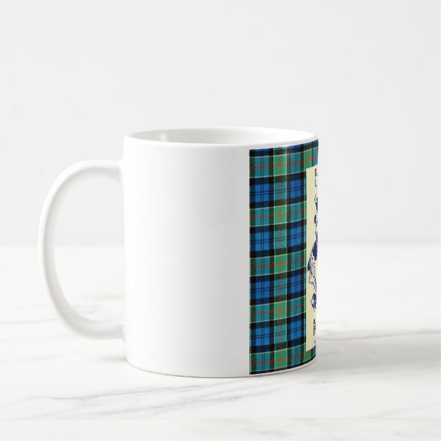 Kirkpatrick Wappen auf AncientColquhoun Tartan Tasse (Links)