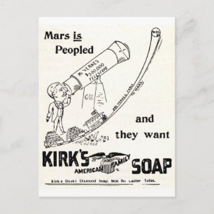 Kirk's Soap Campy-Anzeige über den MARS Postkarte