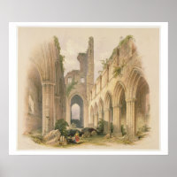 Kirkstall Abbey, die Nave und der Chor von 'The Mo