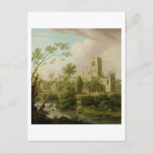 Kirkstall Abbey, Yorkshire, 1747 (Öl auf Leinwand) Postkarte (Vorderseite)