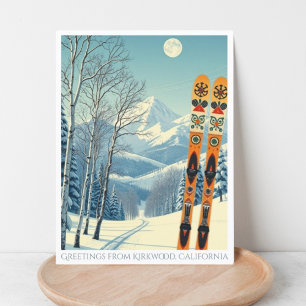 Kirkwood California Skiurlaub Postcard Postkarte