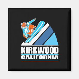 Kirkwood California - Vintag Snowboarder Magnet