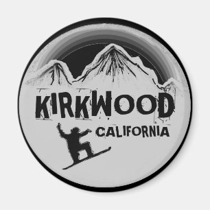 Kirkwood Kalifornien schwarzer grauer Magnet