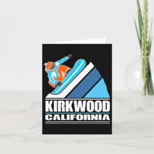 Kirkwood Kalifornien - Vintage Snowboarder Karte