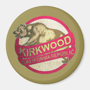 Kirkwood Kalifornien Vintager Bärnmagnet Magnet