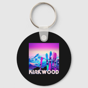 Kirkwood Ski - Retro 80er Jahre Style Ski und Snow Schlüsselanhänger