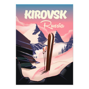 Kirovsk Russland Skireiseplakat Fotodruck