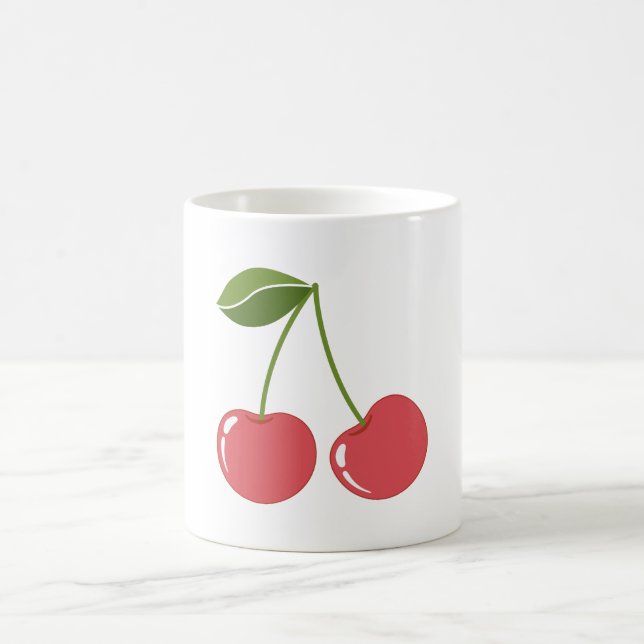 Kirsch-Cartoon-Bildgrafik Kaffeetasse (Mittel)