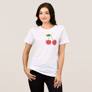Kirsch-Cartoon-Bildgrafik Tri-Blend Shirt