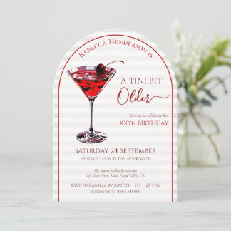 Kirsch-Cocktail Ein bisschen älter, Geburtstag jed Einladung