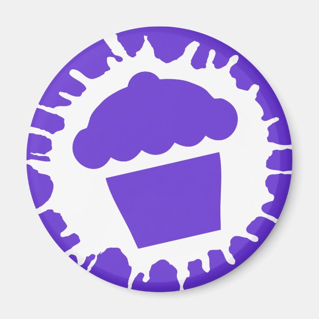 Kirsch-Cupcake Magnet (Vorne)