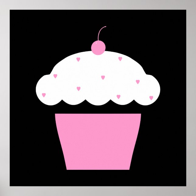Kirsch-Cupcake Poster (Vorne)