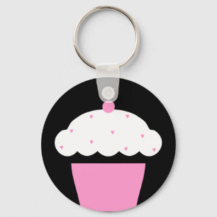 Kirsch-Cupcake Schlüsselanhänger