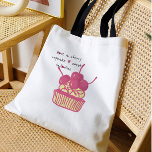 Kirsch-Cupcake-Valentinstag – Handgezeichnetes Des