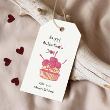 Kirsch-Cupcake-Valentinstag – Handgezeichnetes Des
