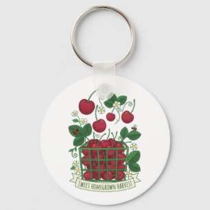 Kirsch Frucht Essen Prunus Süße Korb  Schlüsselanhänger