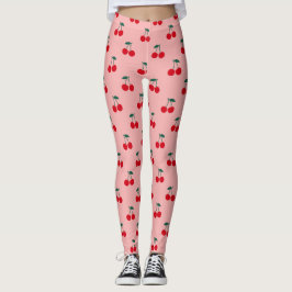 Kirsch Frucht Muster Leggings