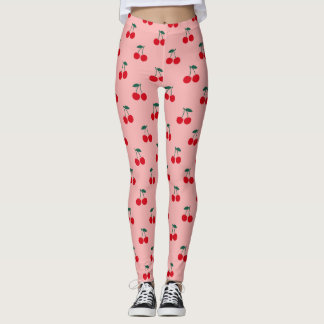 Kirsch Frucht Muster Leggings