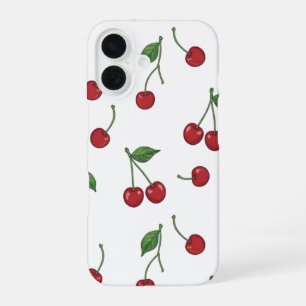 Kirsch Frucht Wiederholungsmuster Design iPhone 16 Hülle