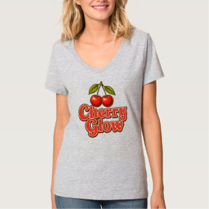 Kirsch-Glanz Retro Vintage Kirsch-Grafik T-Shirt