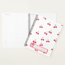 Kirsch-Herz-Notizbuch-Schulplaner für Mädchen