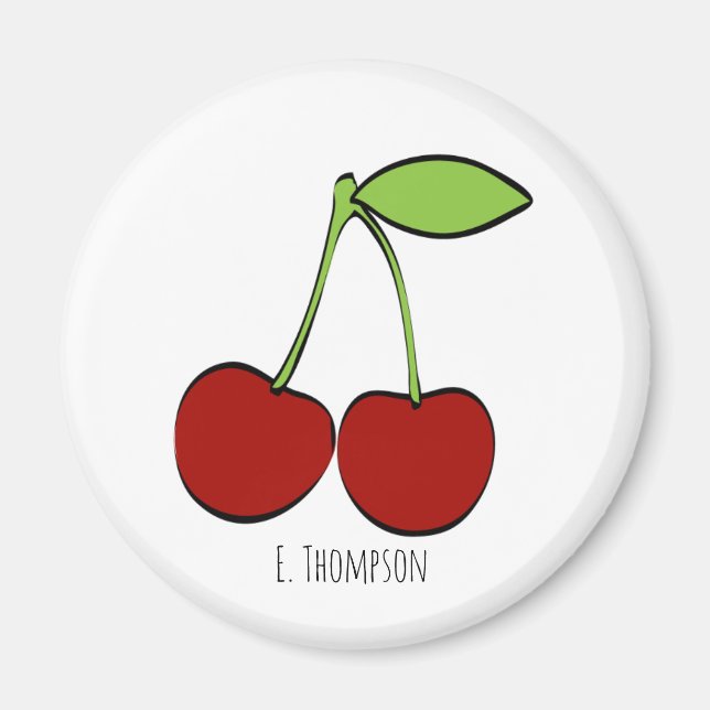 Kirsch-Illustrationsmagnet Magnet (Vorne)