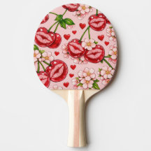 Kirsch-Kuss-Ping-Pong-Schläger