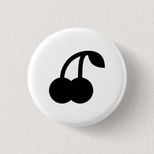 "Kirsch" Piktogramm-Knopf Button (Vorderseite)