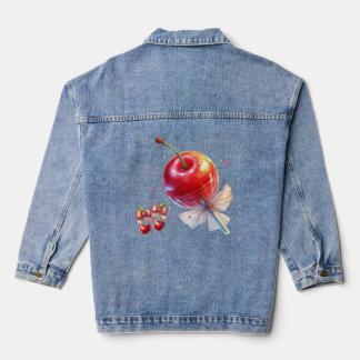 Kirsch-Pop Jeansjacke